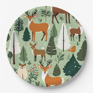 Weihnachtskreaturen-Papierteller Pappteller