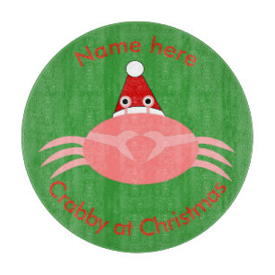 Weihnachtskrebs Custom Cutting Board Schneidebrett