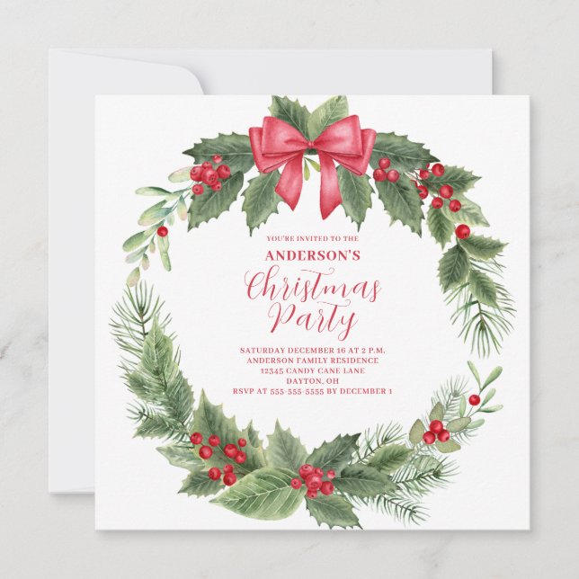 Weihnachtskreide-Party Einladung (Vorderseite)