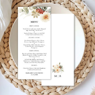 Weihnachtskreide - Winter-Hochzeitmenü Menükarte