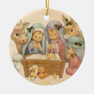 Weihnachtskreis-Ornament, Jesus Christus Keramik Ornament