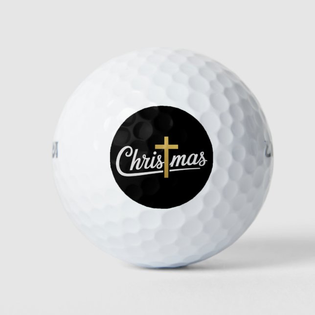 Weihnachtskreuz Familie Matching Jesus Geschenk Id Golfball (Vorderseite)