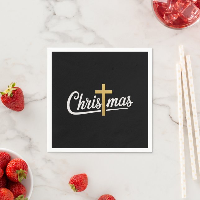 Weihnachtskreuz Familie Matching Jesus Geschenk Id Serviette (Beispiel)