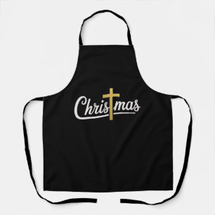Weihnachtskreuz Familien-Matching-Jesus-Geschenkid Schürze