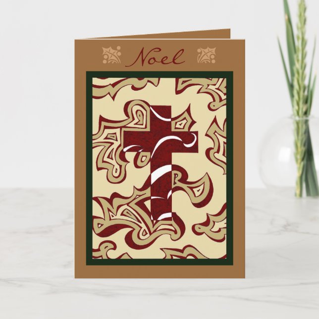 Weihnachtskreuz Feiertagskarte (Vorderseite)