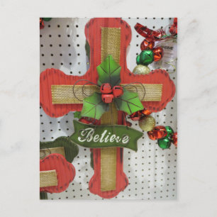 Weihnachtskreuz Feiertagspostkarte