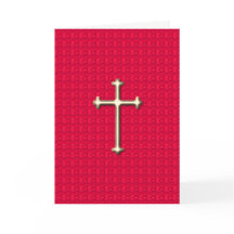 Weihnachtskreuz Rote Seide Frohe Weihnachten