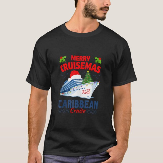 Weihnachtskreuzfahrt 2023 Karibische Kreuzfahrt T-Shirt (Vorderseite)