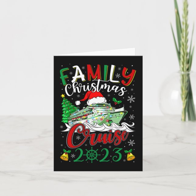 Weihnachtskreuzfahrt 2023 Merry Cruisemas Boat Karte (Vorderseite)