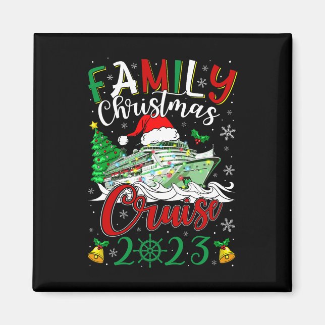 Weihnachtskreuzfahrt 2023 Merry Cruisemas Boat Magnet (Vorne)