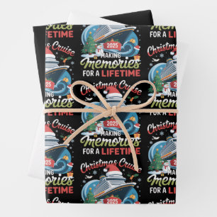 Weihnachtskreuzfahrt 2025 Erinnerungen für ein Leb Geschenkpapier Set