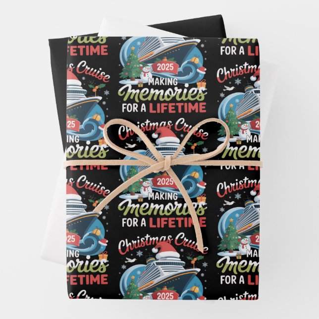 Weihnachtskreuzfahrt 2025 Erinnerungen fürs Leben  Geschenkpapier Set (Beispiel)