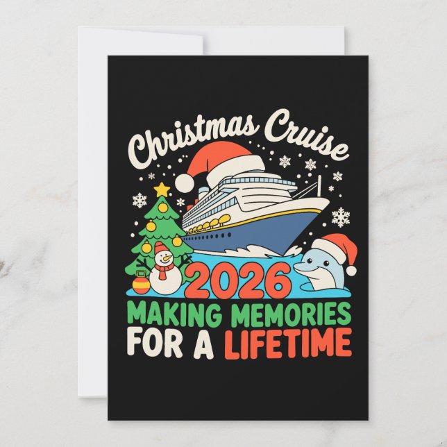 Weihnachtskreuzfahrt 2026 Erinnerungen fürs Leben Einladung (Vorderseite)