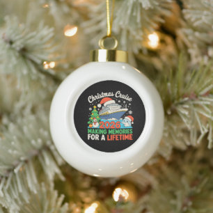 Weihnachtskreuzfahrt 2026 Erinnerungen fürs Leben Keramik Kugel-Ornament