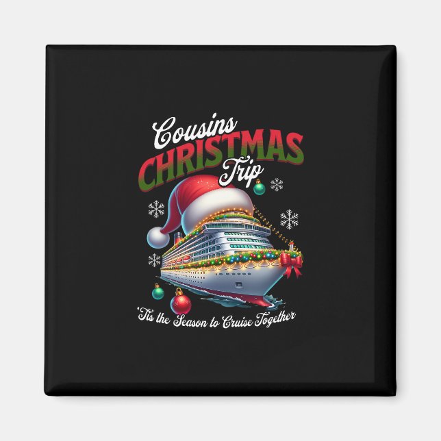 Weihnachtskreuzfahrtschiff passende Cousins Reise  Magnet (Vorne)