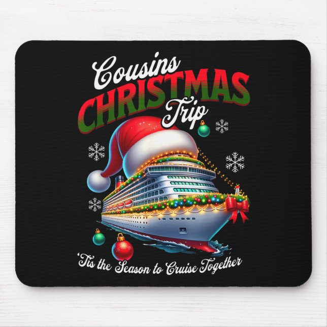 Weihnachtskreuzfahrtschiff passende Cousins Reise  Mousepad (Vorne)