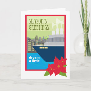WeihnachtsKreuzschiff-Traum wenig Feiertagskarte