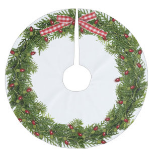 Weihnachtskrieg in Weiß Polyester Weihnachtsbaumdecke