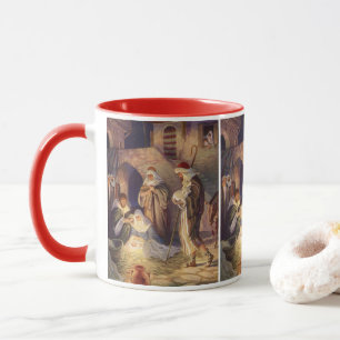 Weihnachtskrippe, 3 Hirten und Jesus Tasse