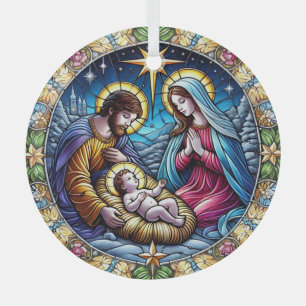 Weihnachtskrippe aus verkettetem Glas Ornament Aus Glas