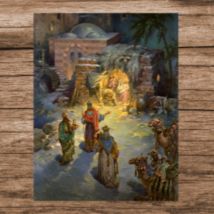 Weihnachtskrippe aus Weihnachten mit Besuch Magi Poster