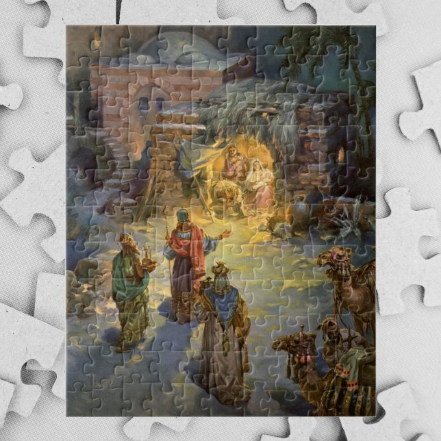 Weihnachtskrippe aus Weihnachten mit Besuch Magi Puzzle (Von Creator hochgeladen)
