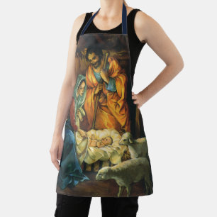 Weihnachtskrippe, Baby Jesus in Gefahr Schürze