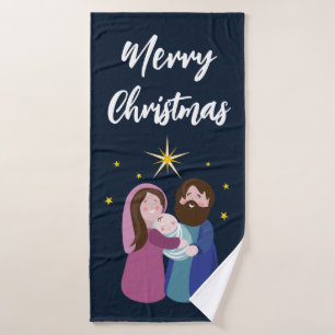 Weihnachtskrippe Badhandtuch Set