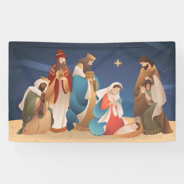 Weihnachtskrippe Banner (Horizontal)