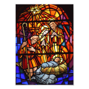 Weihnachtskrippe Bleibt Glass Image Baby Jesus Fotodruck