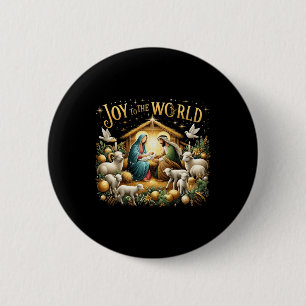 Weihnachtskrippe Christliche Geburt Jesu Joy to Button