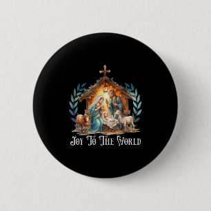 Weihnachtskrippe Christliche Geburt Jesu Joy to Button