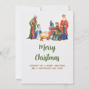 Weihnachtskrippe Feiertagskarte
