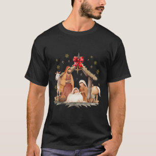 Weihnachtskrippe für christliche Familien  T-Shirt