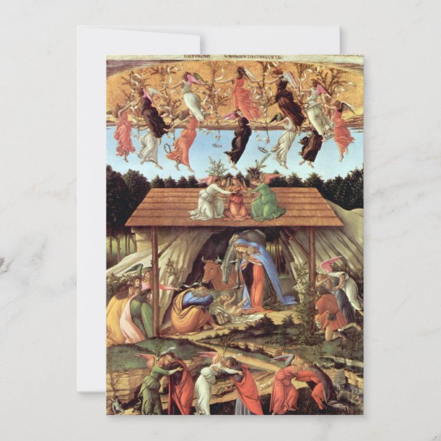 Weihnachtskrippe, Geburt Christi von Botticelli (Vorderseite)
