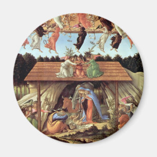 Weihnachtskrippe, Geburt Christi von Botticelli Magnet