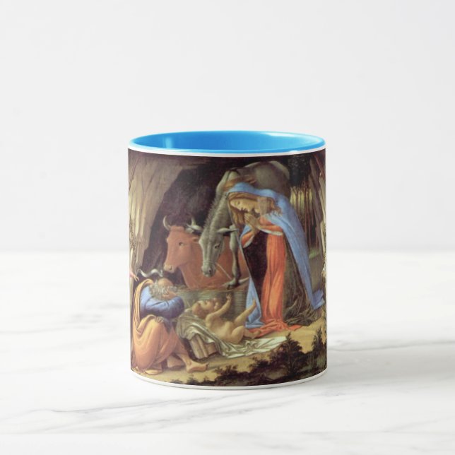 Weihnachtskrippe, Geburt Christi von Botticelli Tasse (Zentrum)