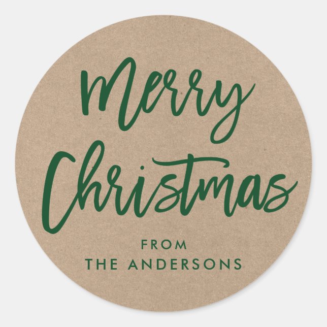 Weihnachtskrippe Grüne Geschenksticker Runder Aufkleber (Vorderseite)