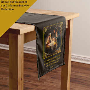 Weihnachtskrippe Heilige Familie Religiös Mittelgroßer Tischläufer