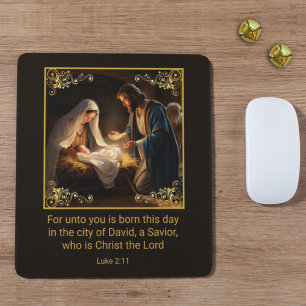 Weihnachtskrippe Heilige Familie Religiös Mousepad