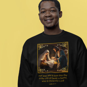 Weihnachtskrippe Heilige Familie Religious Luke 2: Sweatshirt