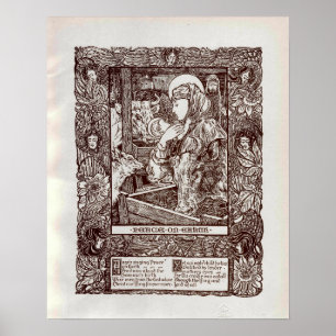 Weihnachtskrippe im Jugendstil (1898) Poster