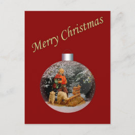 Weihnachtskrippe - individuell anpassbare Postkart Feiertagspostkarte