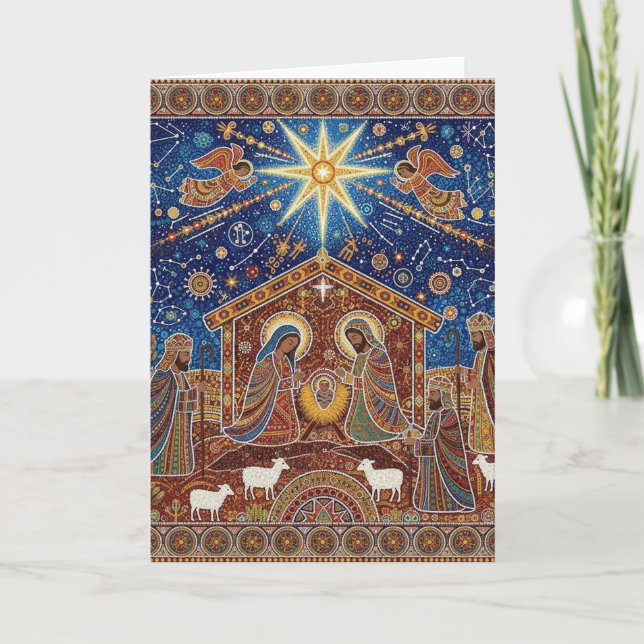 Weihnachtskrippe Karte (Vorderseite)