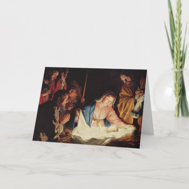 Weihnachtskrippe Karte (Vorderseite)