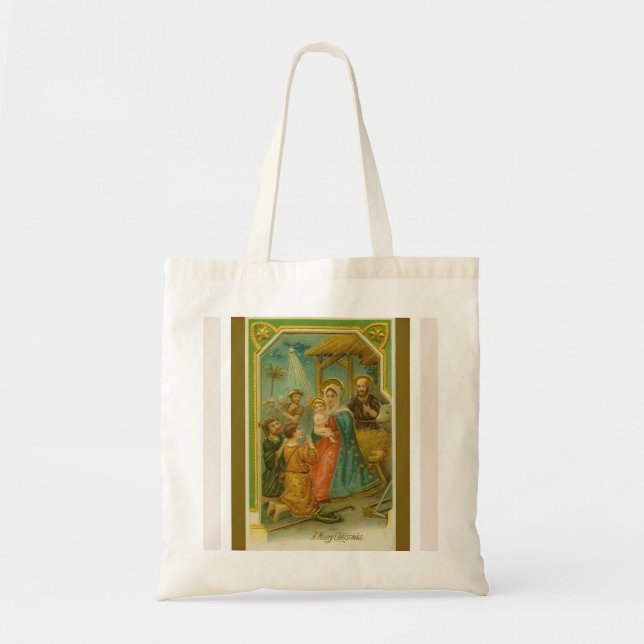 Weihnachtskrippe Kleine Tote Tasche (Vorne)
