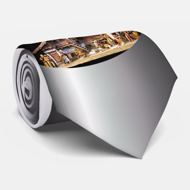 Weihnachtskrippe Krawatte (Gerollt)