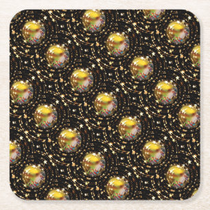 Weihnachtskrippe Krippe Baubles Starry Chic Rechteckiger Pappuntersetzer