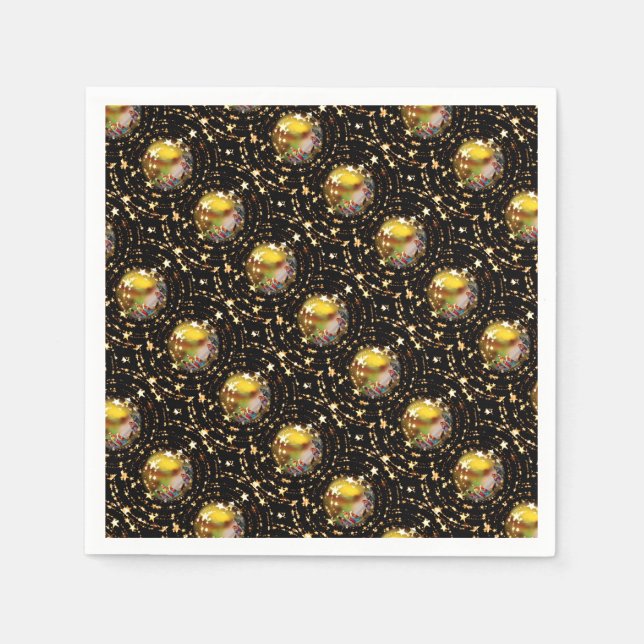 Weihnachtskrippe Krippe Baubles Starry Chic Serviette (Vorderseite)