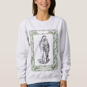 Weihnachtskrippe Madonna und Kind Holly Border Sweatshirt